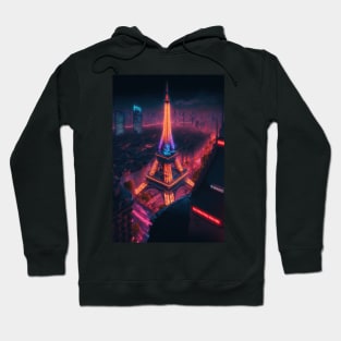 Eiffel Tower Cyberpunk Hoodie